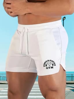 New Men's quick drying breathable printed sports shorts, fitness running shorts, outdoor training shorts, fitness shorts