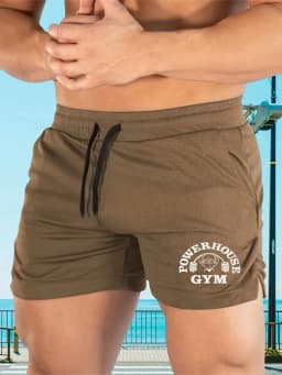 New Men's quick drying breathable printed sports shorts, fitness running shorts, outdoor training shorts, fitness shorts