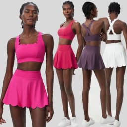 Women Summer Tennis Clothes Solid Color Outdoor Gym Running Suit Breathable Quick Dry Workout Short Sportswear Female Yoga Set
