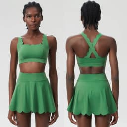 Women Summer Tennis Clothes Solid Color Outdoor Gym Running Suit Breathable Quick Dry Workout Short Sportswear Female Yoga Set