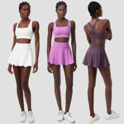 Women Summer Tennis Clothes Solid Color Outdoor Gym Running Suit Breathable Quick Dry Workout Short Sportswear Female Yoga Set