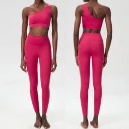 Women Two Pieces Fitness Yoga Set Stretch Soft Running Gym Suit Breathable Quick Dry Sportswear Female Strwetchy Workout Clothes
