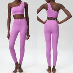 Women Two Pieces Fitness Yoga Set Stretch Soft Running Gym Suit Breathable Quick Dry Sportswear Female Strwetchy Workout Clothes