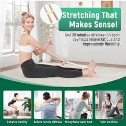 Resistance Band Wooden Beech Handle Portable Exercise Equipment Shoulder and Joint Rehabilitation Home Fitness
