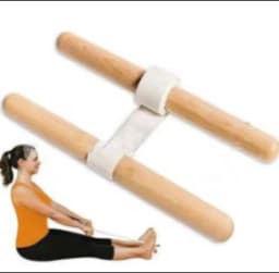 Resistance Band Wooden Beech Handle Portable Exercise Equipment Shoulder and Joint Rehabilitation Home Fitness