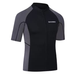 Men Wetsuit Top 2mm Neoprene Wetsuits Jacket Short Sleeves Zip Up Diving Suit for Swimming Snorkeling Scuba Diving Surfing Shirt