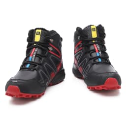 New Men's Mountaineering Boots Large Outdoor Anti collision Waterproof Warm Snow Boots Windproof Motorcycle Shoes Hiking Boots