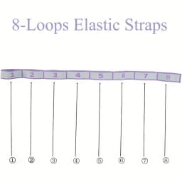 Numbered Resistance Bands with Guide Purple Blue Pink Elastic Straps for Yoga Pilates Home Gym Pull-Up Training Band