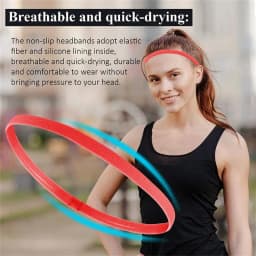 1/3/5/7pcs Thin Sport Headbands for Women and Men Non-slip Yoga Hair Band Elastic Sweatbands for Football,Basketball,Soccer