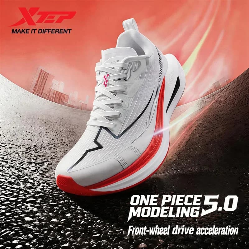 Xtep One Piece Modeling 5.0 Impact-Resistant Male‘s Combat Lightweight Quick-Drying Marathon Running Sneakers 874219110036