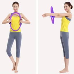 Yoga Pilates Ring Durable Non-Slip Exercise Circle Magic Exercise Circle with Dual Grip for Thigh Pelvic Floor Muscle Training