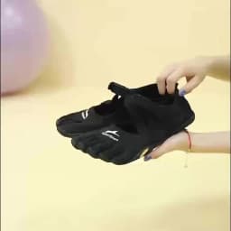 GallonShark Adult Non-Slip Closed-Toe Five-Finger Shoes, Supportive Barefoot Shoes for Yoga, Pilates & Home Exercise Sessions