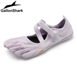 GallonShark Adult Non-Slip Closed-Toe Five-Finger Shoes, Supportive Barefoot Shoes for Yoga, Pilates & Home Exercise Sessions