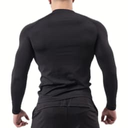 Bat Print Long Sleeve Compression Shirts for Men Gym Workout Running Tees Athletic Quick Dry Tshirts Tops Rash Guard Baselayers