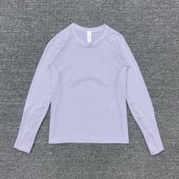 Women's Slim Fit Long Sleeve Yoga Sports Top Breathable Stretch Seamless Pilates Training T-Shirt Fitness Running Shirt T-shirt