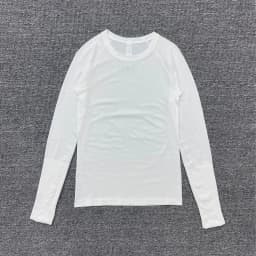 Women's Slim Fit Long Sleeve Yoga Sports Top Breathable Stretch Seamless Pilates Training T-Shirt Fitness Running Shirt T-shirt