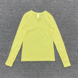 Women's Slim Fit Long Sleeve Yoga Sports Top Breathable Stretch Seamless Pilates Training T-Shirt Fitness Running Shirt T-shirt