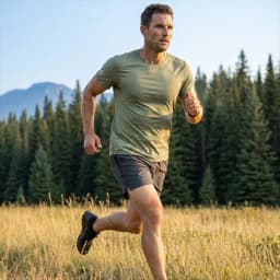 EU/US Size Men's Running Quick Drying T-shirts Breathable Hiking Fishing Tees Soft Elasticity Outdoor Sports Short Shirt Summer