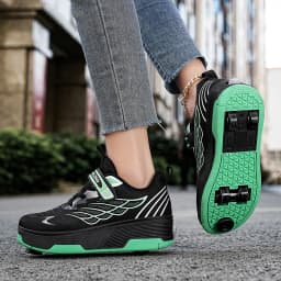 Roller Skate Shoe Walking Shoes With Four-wheel Student Sports Pulleys Walking Shoes With Wheels Summer Spring Kids Sneakers