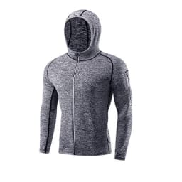 Men's Sports Top Coat with Pockets, Fitness Equipment, Running Jackets, Sportswear, Workout, Jogging, Sweatshirts
