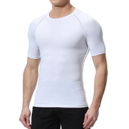 Black Bull Print Compression Shirts for Men Athletic Quick Dry Baselayers Undershirt Gym Workout Running Rash Guard Tshirt Tops