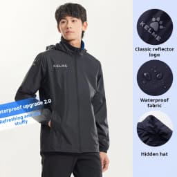 KELME Sports Windbreaker Men's Summer Windproof Football Waterproof Running Outdoor Training Jacket Punch