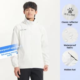 KELME Sports Windbreaker Men's Summer Windproof Football Waterproof Running Outdoor Training Jacket Punch