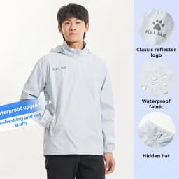 KELME Sports Windbreaker Men's Summer Windproof Football Waterproof Running Outdoor Training Jacket Punch