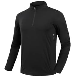 Men Slim Fit Track Top Men's Half Zipper Stand Collar Sports T-shirt with Long Sleeves for Running Fitness Training Breathable