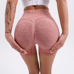 CZGUKE Women High Waist Workout Shorts Butt Lifting Tummy Control Ruched Booty Smile Yoga Short Pant