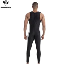 Men'S Sleeveless Competitive Swimwear Durable Waterproof One Piece Racing Swimsuit For Professional Training Competition