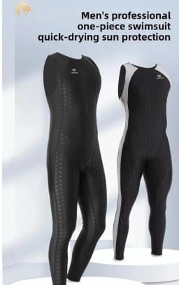 Men'S Sleeveless Competitive Swimwear Durable Waterproof One Piece Racing Swimsuit For Professional Training Competition