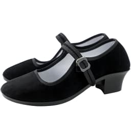 Teen Girls Dance Grading Exams Specialized Dance Shoes Women Ethnic Dance Black Cloth Shoes