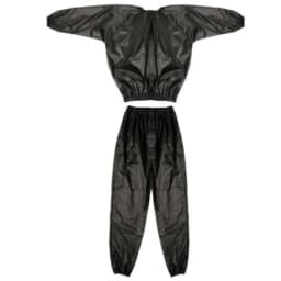 Sport Suit Men Women PVC Sauna Suit Long Sleeve Elastic Waist Summer Men's Top Pants Set Sweat Suit Weight Loss Fitness Clothing