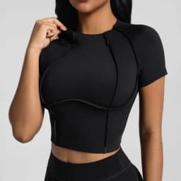 Women Yoga Sport T Shirts Fitness Running Clothes Short Sleeve Yoga Shirt Gym Top Active Wear Quick-Dry Workout Tops Leggings