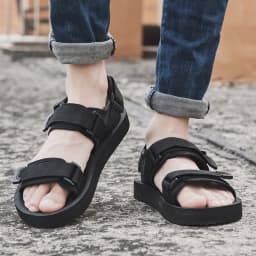Summer Outdoor Men's Sandals Casual Anti-Slip Thick Bottom Soft Hiking Beach Flat Shoes EVA Outsole for Men Large Size50