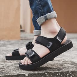 Summer Outdoor Men's Sandals Casual Anti-Slip Thick Bottom Soft Hiking Beach Flat Shoes EVA Outsole for Men Large Size50