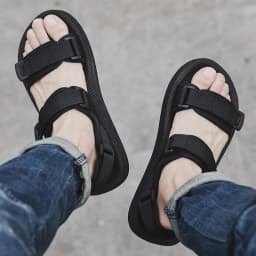 Summer Outdoor Men's Sandals Casual Anti-Slip Thick Bottom Soft Hiking Beach Flat Shoes EVA Outsole for Men Large Size50