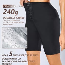 Ladies' High Waist Sauna Shorts, Thermal Shaping Hip-Lifting Tights, Adjustable Sweat-Absorbent Cropped Pants, and Sports Shorts