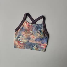 New High-end Yoga Lingerie Women's One-piece Fixed Cup Shock-proof Underwear Gathering Sexy Printed Wide Shoulder Strap Bra