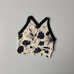 New High-end Yoga Lingerie Women's One-piece Fixed Cup Shock-proof Underwear Gathering Sexy Printed Wide Shoulder Strap Bra