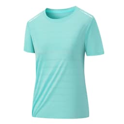CHRLCK US/EU Size Women Mesh Short Sleeves Street Jogging Fitness Solid Color Breathable T-shirt Women Reflective Strip T-shirt