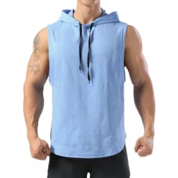 Solid Color Brand New Men's Tank Tops Vest Sleeveless Tees For Male Hooded Man Vests Tops Hip Hop Men Tank Top T shirt