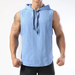 Solid Color Brand New Men's Tank Tops Vest Sleeveless Tees For Male Hooded Man Vests Tops Hip Hop Men Tank Top T shirt