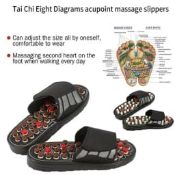 Rotating Acupressure Massage Slippers Unisex Acupoint Therapy Foot Massager Sandals Relief Fatigue Household Shoes for Men Women