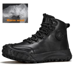 HUMTTO Women's Hiking Boots Winter Leather Snow Trainers Luxury Designer Trekking Boots Outdoor Casual Shoes 2024 Woman Sneakers