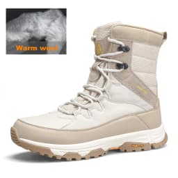 HUMTTO Women's Hiking Boots Winter Leather Snow Trainers Luxury Designer Trekking Boots Outdoor Casual Shoes 2024 Woman Sneakers