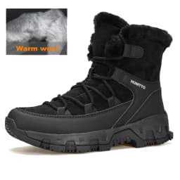HUMTTO Women's Hiking Boots Winter Leather Snow Trainers Luxury Designer Trekking Boots Outdoor Casual Shoes 2024 Woman Sneakers