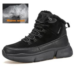 HUMTTO Women's Hiking Boots Winter Leather Snow Trainers Luxury Designer Trekking Boots Outdoor Casual Shoes 2024 Woman Sneakers