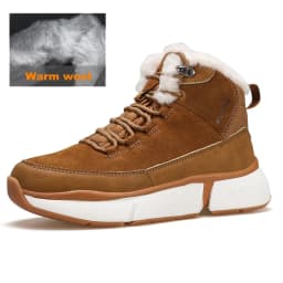 HUMTTO Women's Hiking Boots Winter Leather Snow Trainers Luxury Designer Trekking Boots Outdoor Casual Shoes 2024 Woman Sneakers